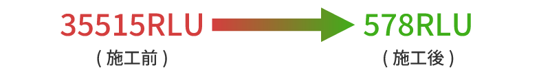 35515RLU（施工前）→578RLU（施工後）
